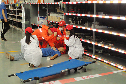 山東陸達開展觸電事故應急預案演練