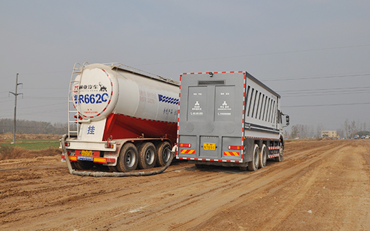 九州陸達牌粉料撒布車打料注意事項